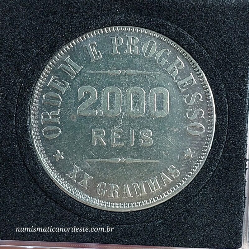 Moeda 2000 Réis Ano 1908 – Prata 0.900 | República do Brasil | Circulação Antiga - Imagem 7