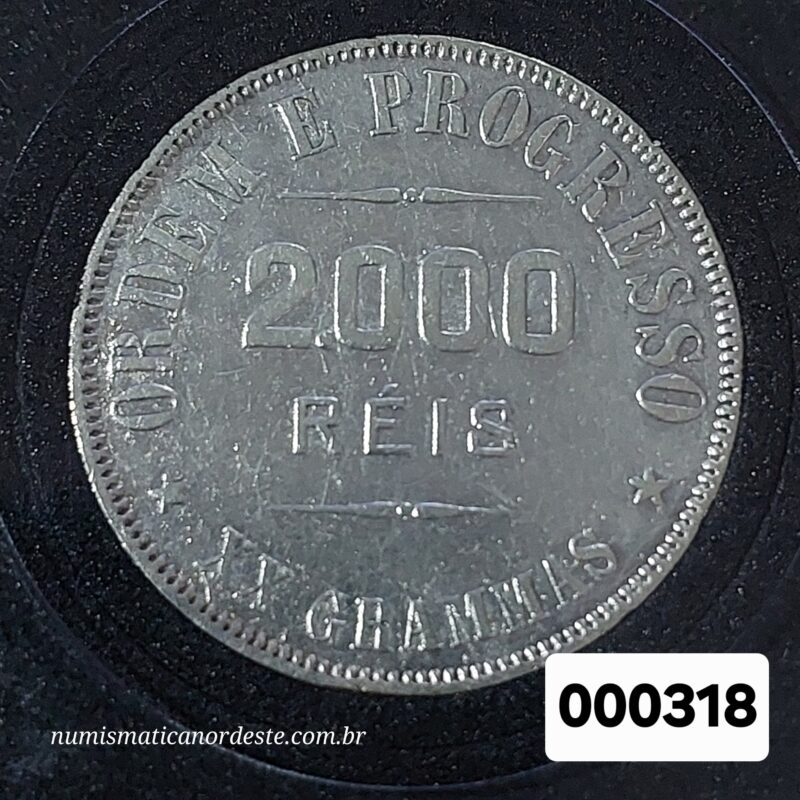 Moeda 2000 Réis Ano 1911 – Prata 0.900 | República do Brasil | Circulação Antiga