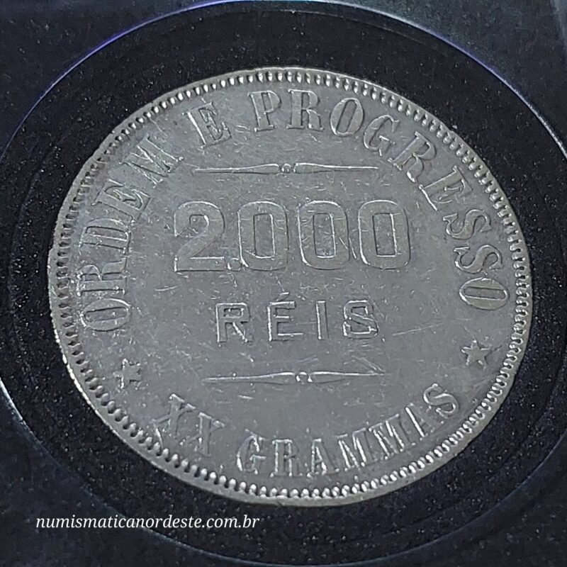 Moeda 2000 Réis Ano 1911 – Prata 0.900 | República do Brasil | Circulação Antiga - Imagem 9