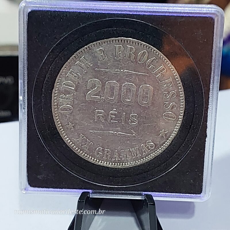 Moeda 2000 Réis Ano 1911 – Prata 0.900 | República do Brasil | Circulação Antiga - Imagem 7