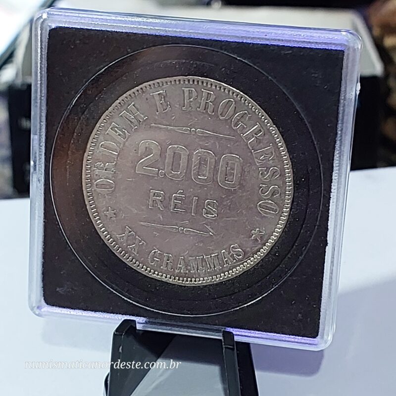 Moeda 2000 Réis Ano 1911 – Prata 0.900 | República do Brasil | Circulação Antiga - Imagem 3