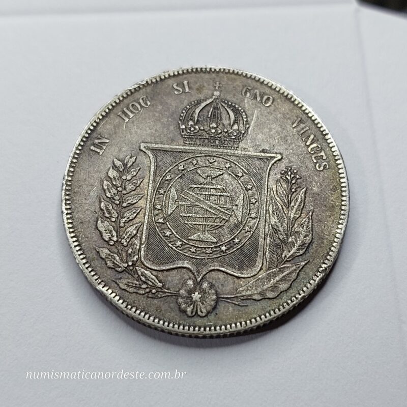 Moeda de 1.000 Réis Ano 1860 Prata 0,917 - Imagem 8