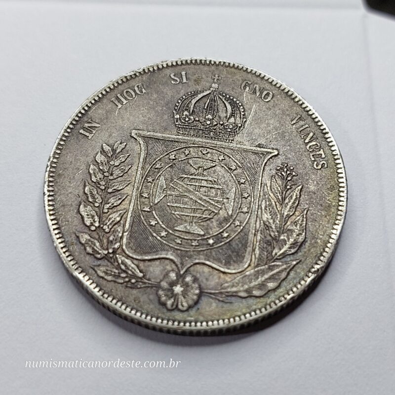 Moeda de 1.000 Réis Ano 1860 Prata 0,917 - Imagem 4