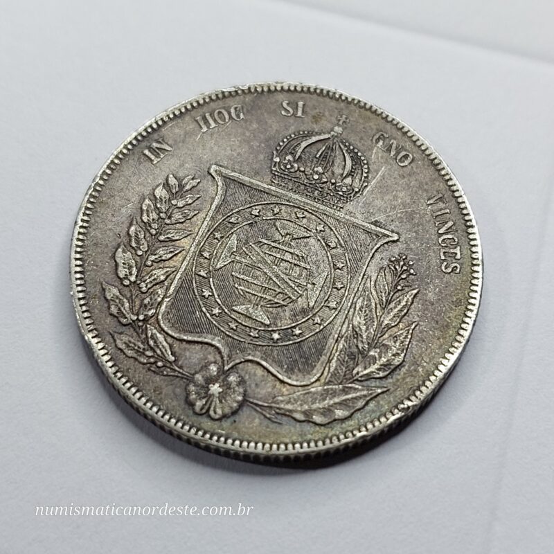 Moeda de 1.000 Réis Ano 1860 Prata 0,917 - Imagem 6