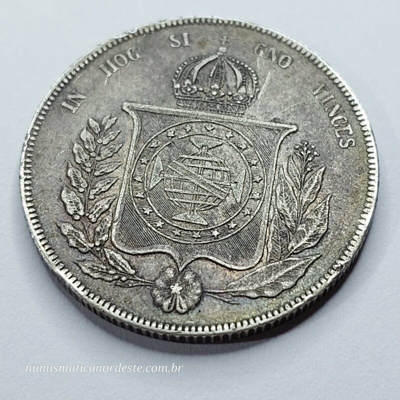 Moeda de 1.000 Réis Ano 1860 Prata 0,917 - Imagem 2