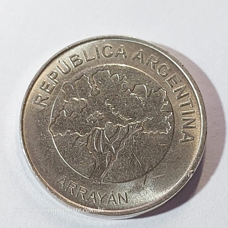 Moeda de 5 Pesos da Argentina Ano 2017 - Imagem 8