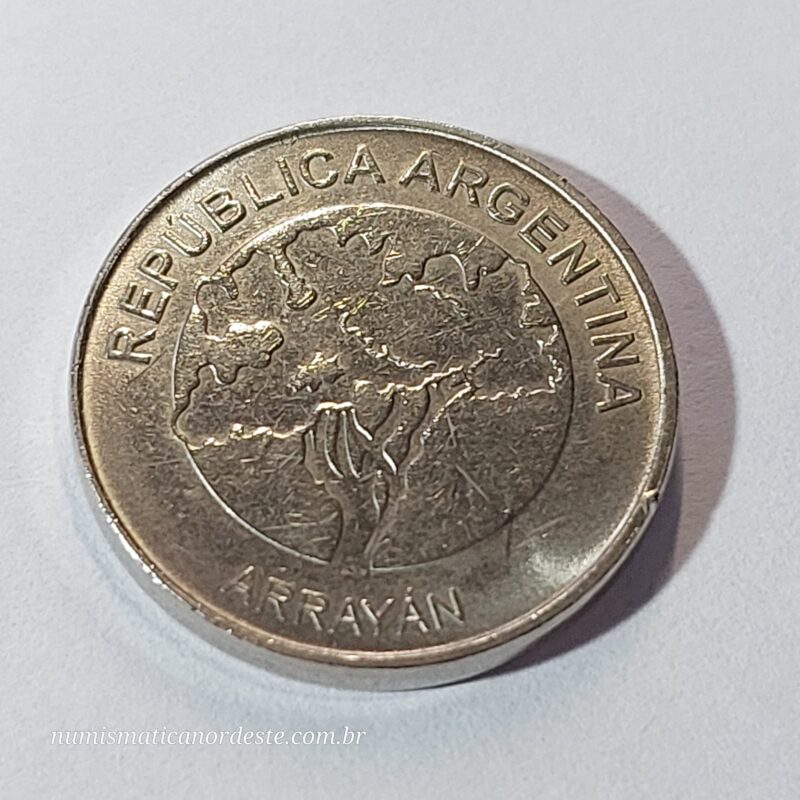 Moeda de 5 Pesos da Argentina Ano 2017 - Imagem 6