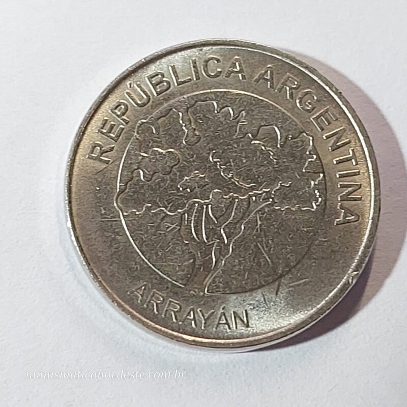 Moeda de 5 Pesos da Argentina Ano 2017 - Imagem 4