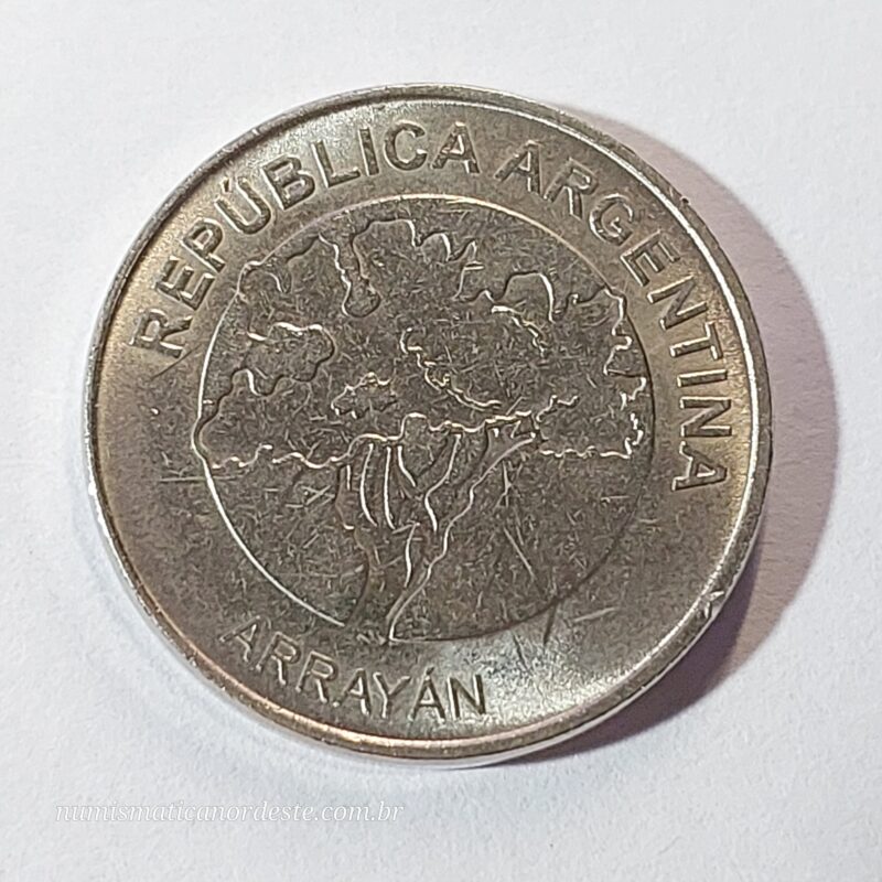 Moeda de 5 Pesos da Argentina Ano 2017 - Imagem 2