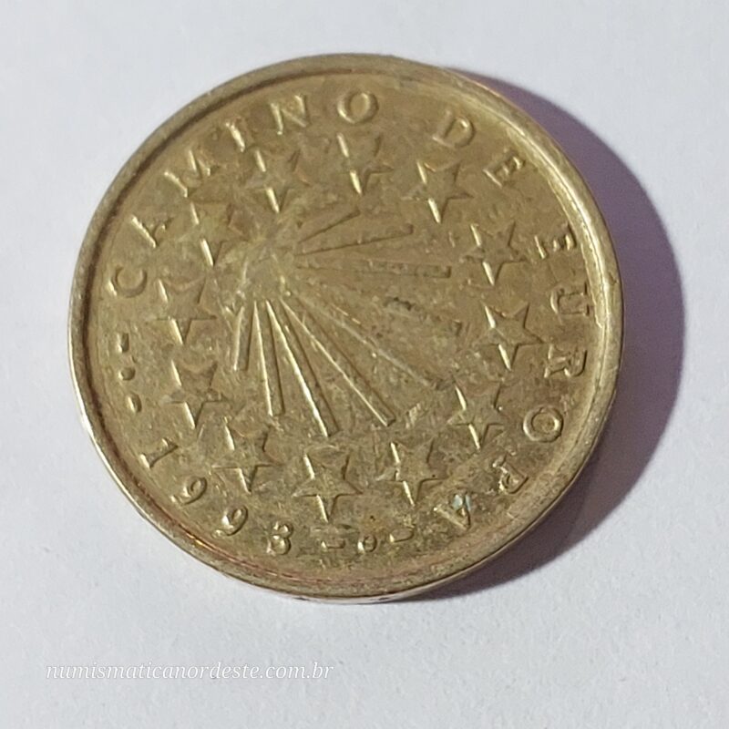 Moeda de 100 Pesetas Espanha Ano 1993 - Caminho de Santiago de Compostela - Imagem 6