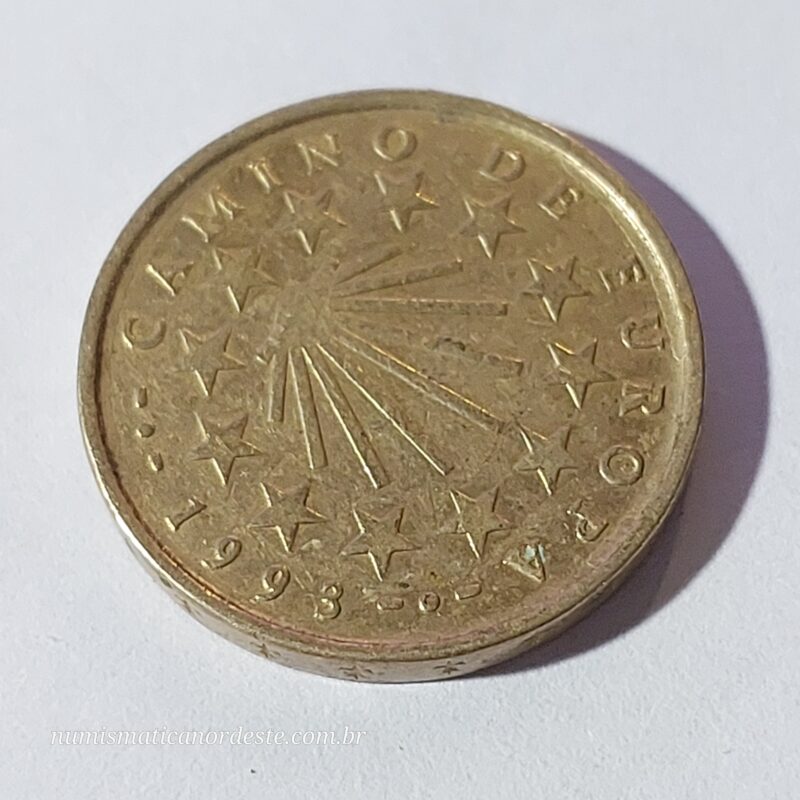 Moeda de 100 Pesetas Espanha Ano 1993 - Caminho de Santiago de Compostela - Imagem 5