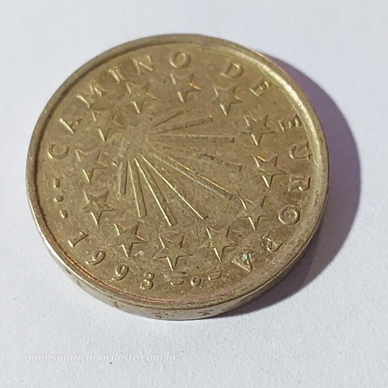 Moeda de 100 Pesetas Espanha Ano 1993 - Caminho de Santiago de Compostela - Imagem 2