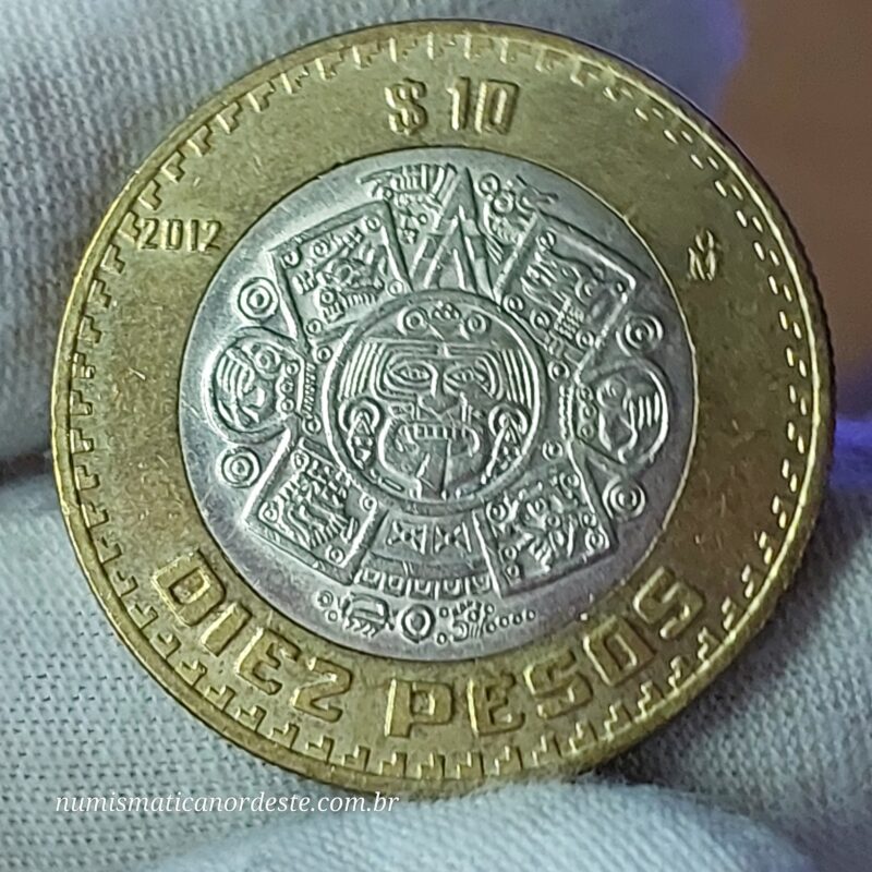 Moeda do México 10 Pesos 2012 – Bimetálica - Estados Unidos Mexicanos