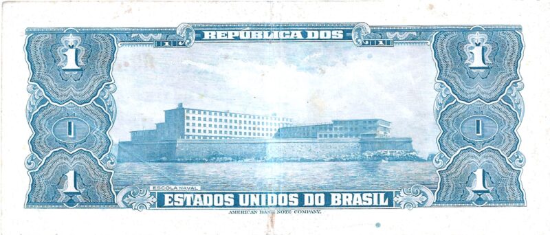Cédula de 1 Cruzeiro (Cr$1) – Marquês de Tamandaré -  AUTOGRAFADA - 1ª Estampa - Imagem 3