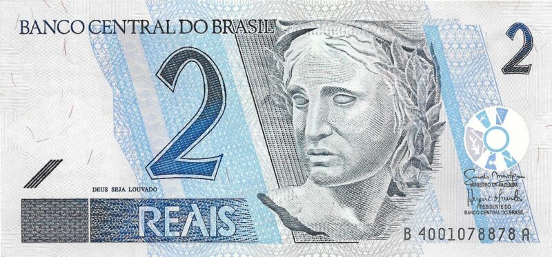 Cédula de 2 Reais (R$ 2) do Brasil - "Tartaruga Marinha" - 1a. Família - Imagem 2