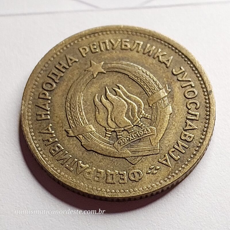 Moeda de 20 Dinara – Jugoslávia - Ano 1955 - Jugoslávia Socialista (1945 - 1992) - Imagem 8