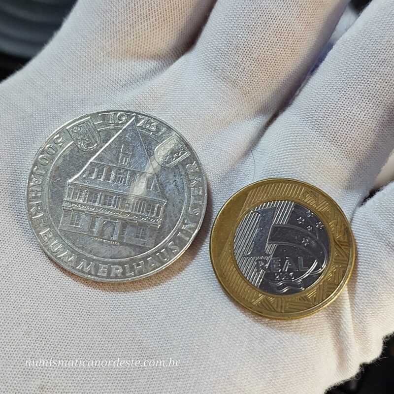 Moeda Áustria 50 Schilling Comemorativa – 500 Anos do Bummerlhaus - Ano 1973 - Imagem 9