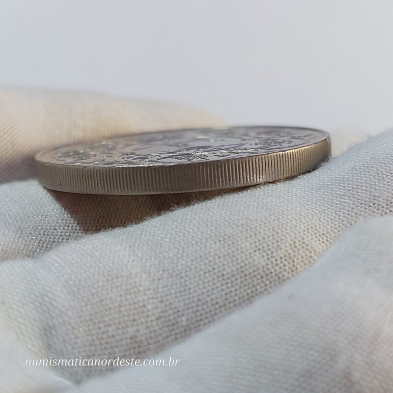 Moeda 25 Pence Reino Unido - COMEMORATIVA aos 25 anos da Coroação de Elizabeth II - Ano 1977 - Imagem 4