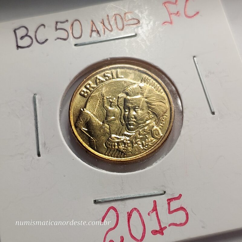Moeda do Brasil 10 Centavos Ano 2015 - FLOR DE CUNHO - Imagem 4