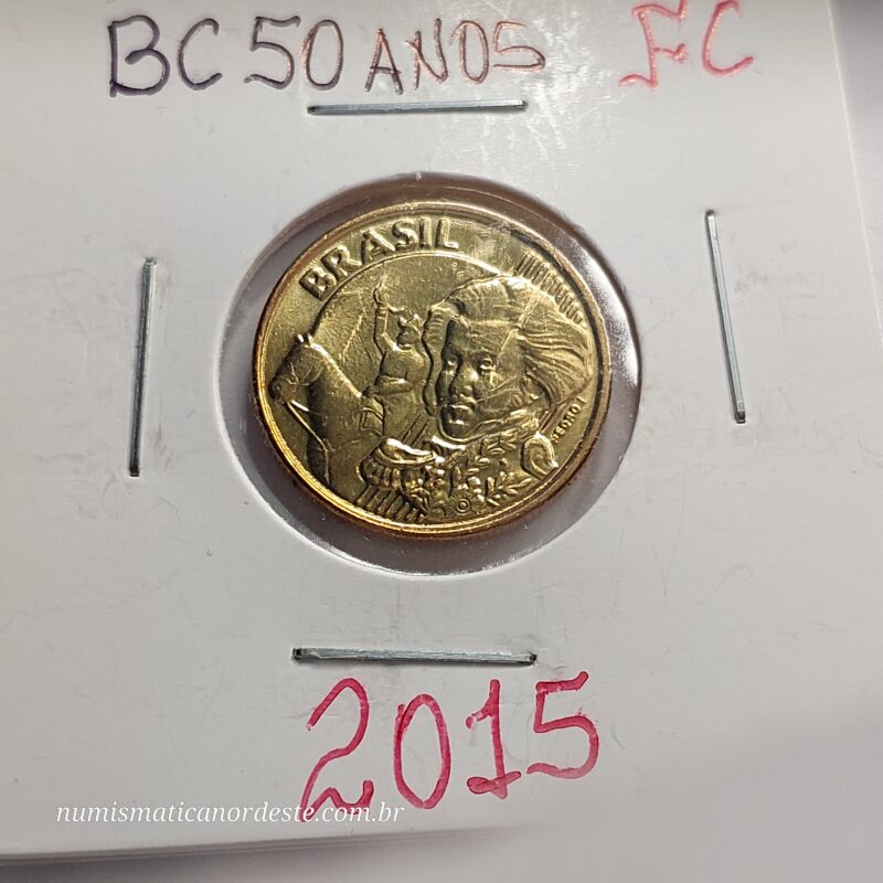 Moeda do Brasil 10 Centavos Ano 2015 - FLOR DE CUNHO - Imagem 2