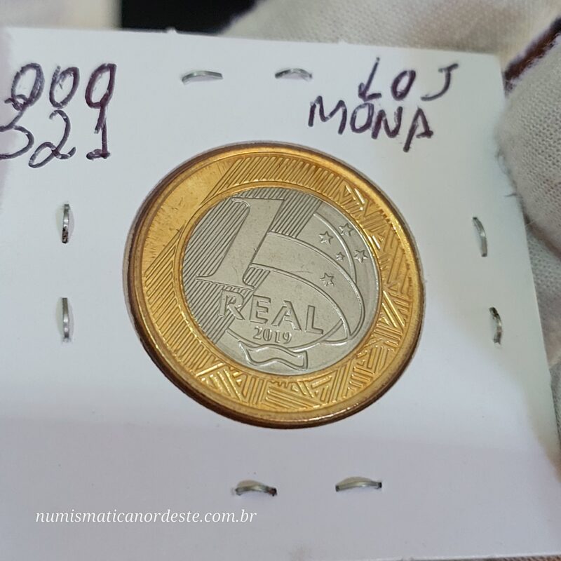 Moeda de 1 Real do Brasil Comemorativa aos 25 Anos do Plano Real - Beija Flor - (FC - Flor de Cunho) - Imagem 3