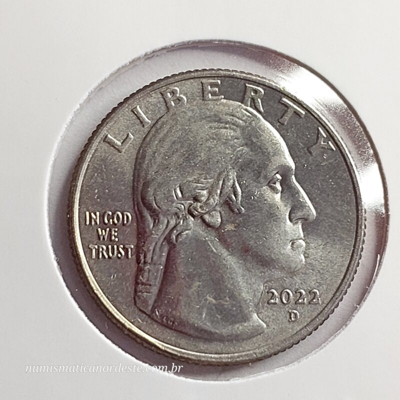 Moeda de Quarter Dollar  Ano 2022 (D) - Nina Otero Warren (FC - Flor de Cunho) - Série Mulheres Americanas - Imagem 2