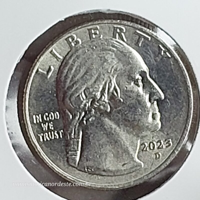 Moeda de Quarter Dollar  Ano 2023 (D) - Bessie Coleman - (FC - Flor de Cunho) - Série Mulheres Americanas - Imagem 2
