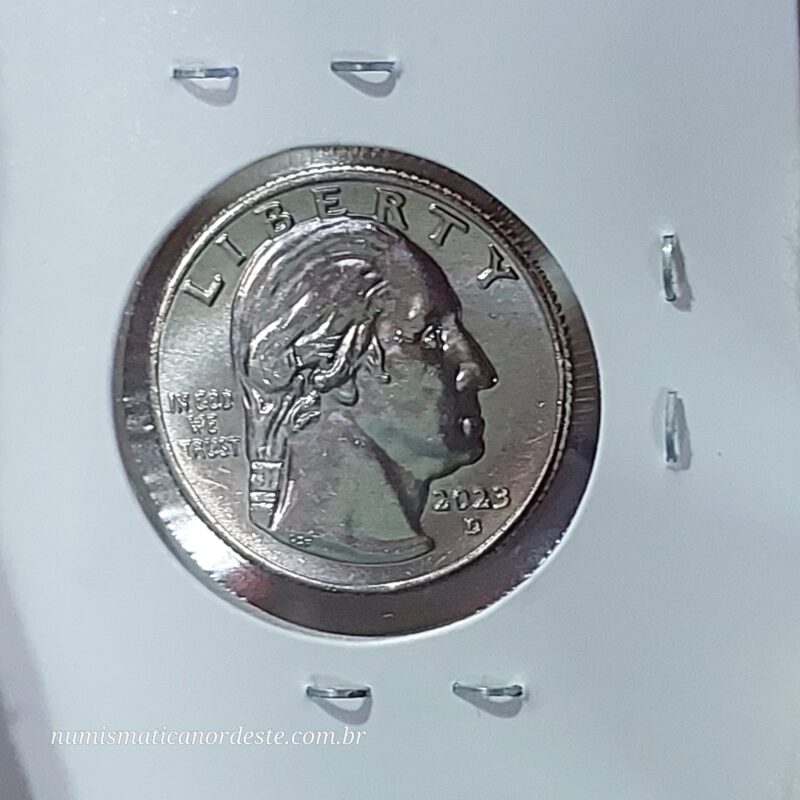 Moeda de Quarter Dollar  Ano 2023 (D) - Edith Kanaka'ole - (FC - Flor de Cunho) - Série Mulheres Americanas - Imagem 2