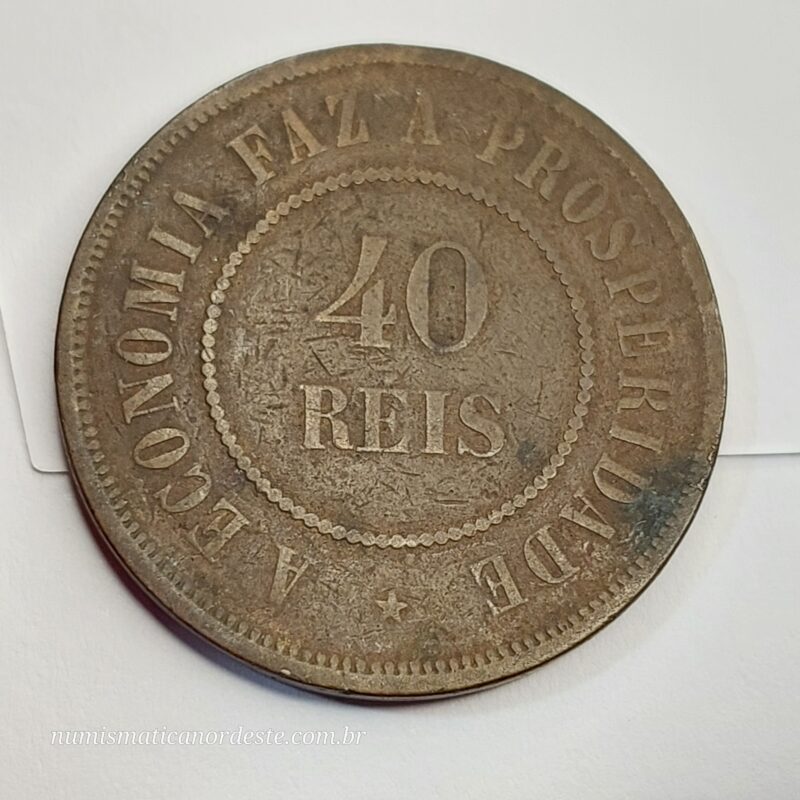 Moeda de 40 Réis Ano 1889 - Brasil República