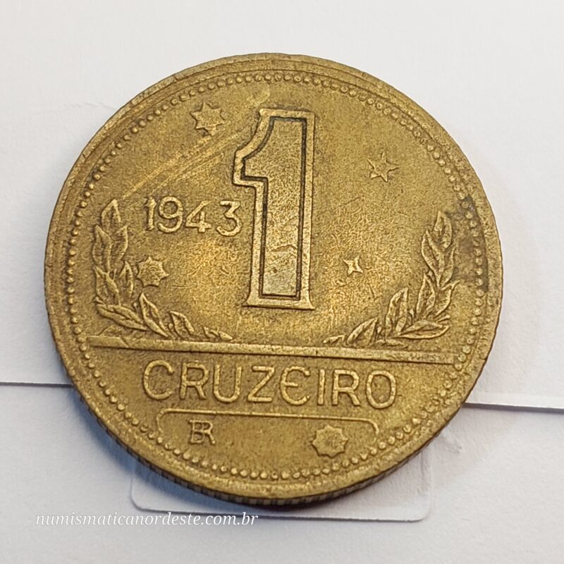 Moeda de 1 Cruzeiro Ano 1943 - Brasil - Imagem 5