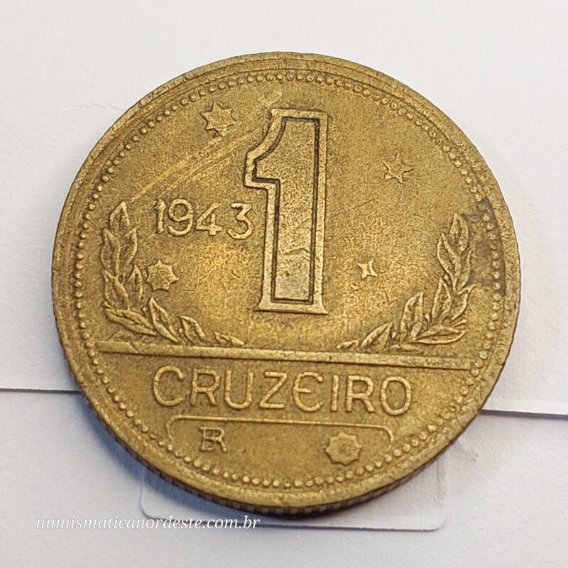 Moeda de 1 Cruzeiro Ano 1943 - Brasil