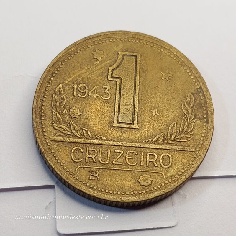 Moeda de 1 Cruzeiro Ano 1943 - Brasil - Imagem 3