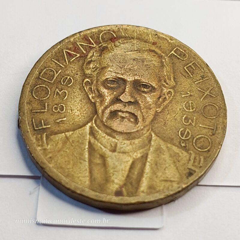 Moeda de 2.000 Réis Ano 1939 - Floriano Peixoto (2º Presidente do Brasil) - Imagem 4