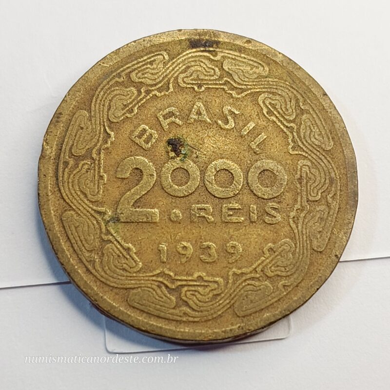 Moeda de 2.000 Réis Ano 1939 - Floriano Peixoto (2º Presidente do Brasil) - Imagem 5