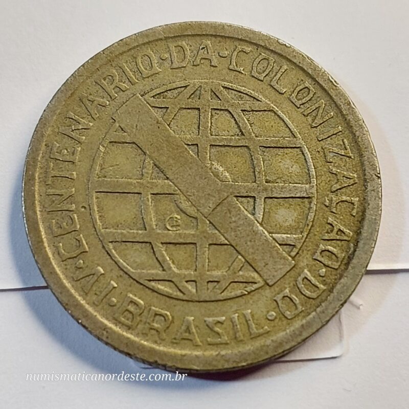 Moeda de 200 Réis Ano 1932 - Brasil - Série Vicentina - 400 anos de colonização do Brasil - Imagem 2