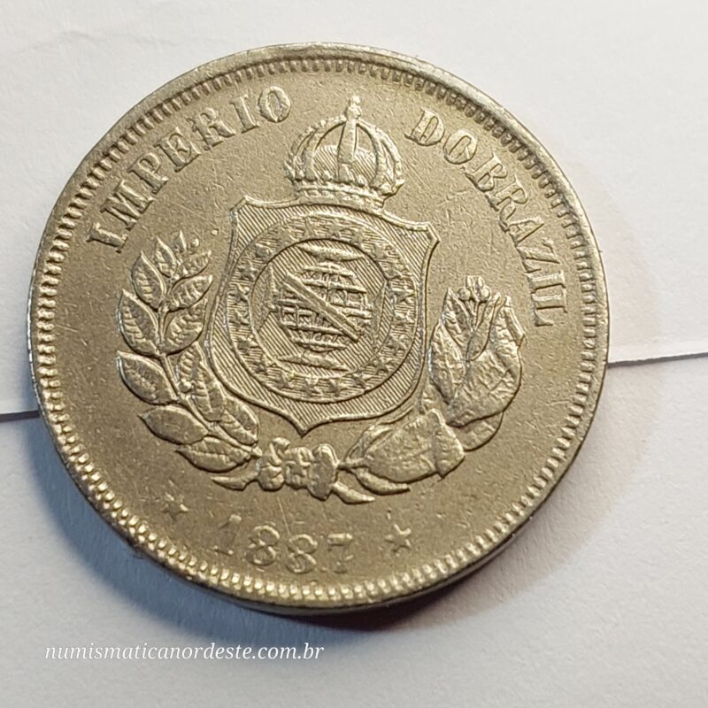 Moeda de 50 Réis Ano 1887 - Brasil - Imagem 2