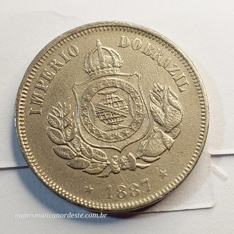 Moeda de 50 Réis Ano 1887 - Brasil - Imagem 4