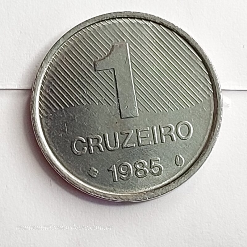 Moeda de 1 Cruzeiro Ano 1985 - Brasil - Série FAO - Cana de açúcar - Imagem 7