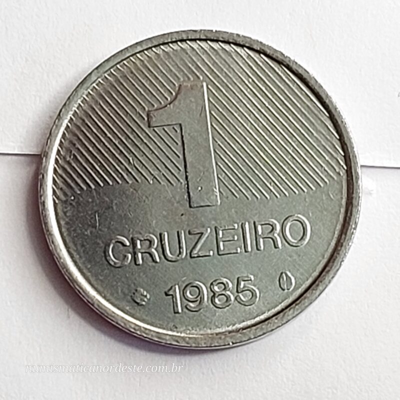 Moeda de 1 Cruzeiro Ano 1985 - Brasil - Série FAO - Cana de açúcar - Imagem 3