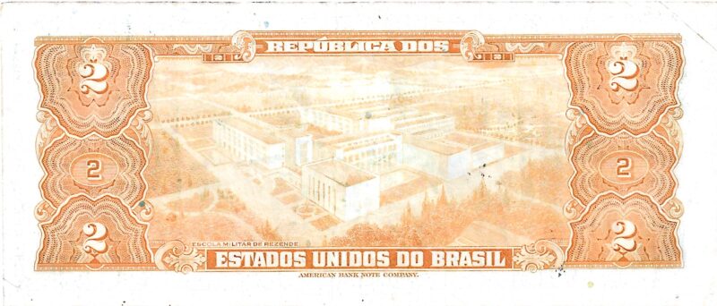 Cédula 2 Cruzeiros (Cr$2) – Duque de Caxias - AUTOGRAFADA - 1ª Estampa - Imagem 3