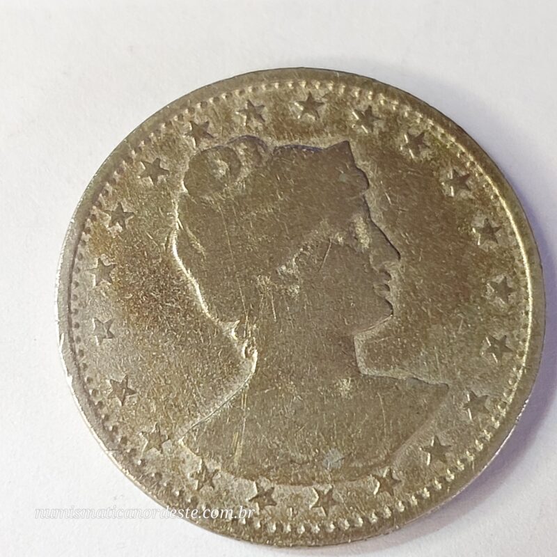Moeda de 400 Réis do Brasil Ano 1901 - MCMI - Imagem 2
