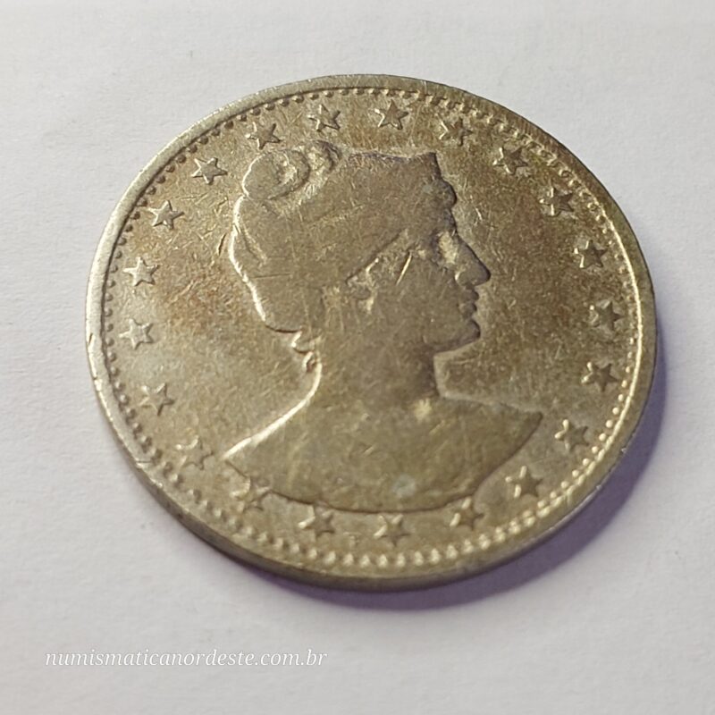 Moeda de 400 Réis do Brasil Ano 1901 - MCMI - Imagem 6
