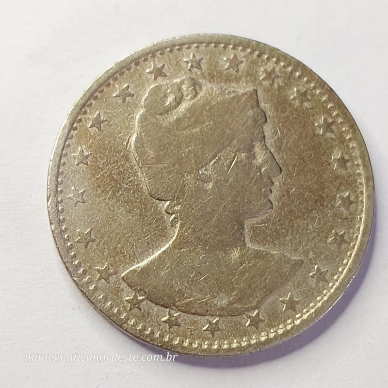Moeda de 400 Réis do Brasil Ano 1901 - MCMI - Imagem 4