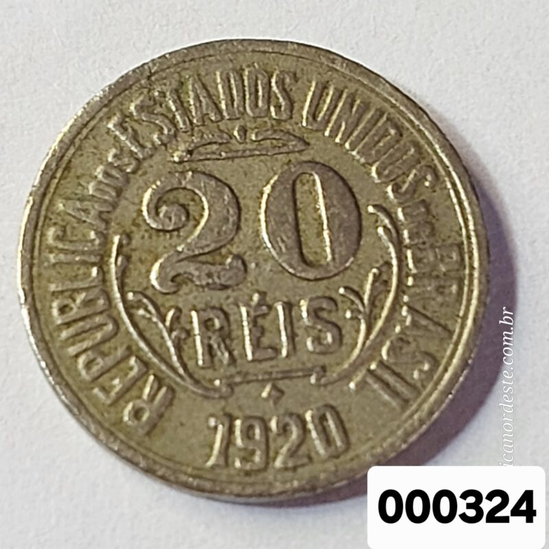 Moeda de 20 Réis do Brasil Ano 1920