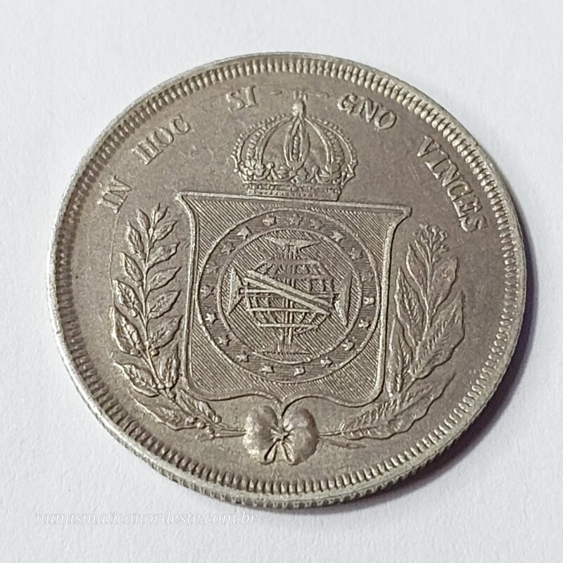 Moeda de 500 Réis do Brasil Ano 1860 - Prata 0,917 - Imagem 6