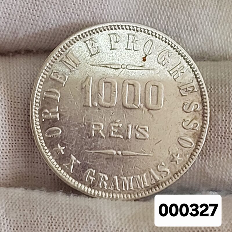 Moeda de 1.000 Réis do Brasil Ano 1911 Prata 0.900 - Réis da república (1889 - 1942)