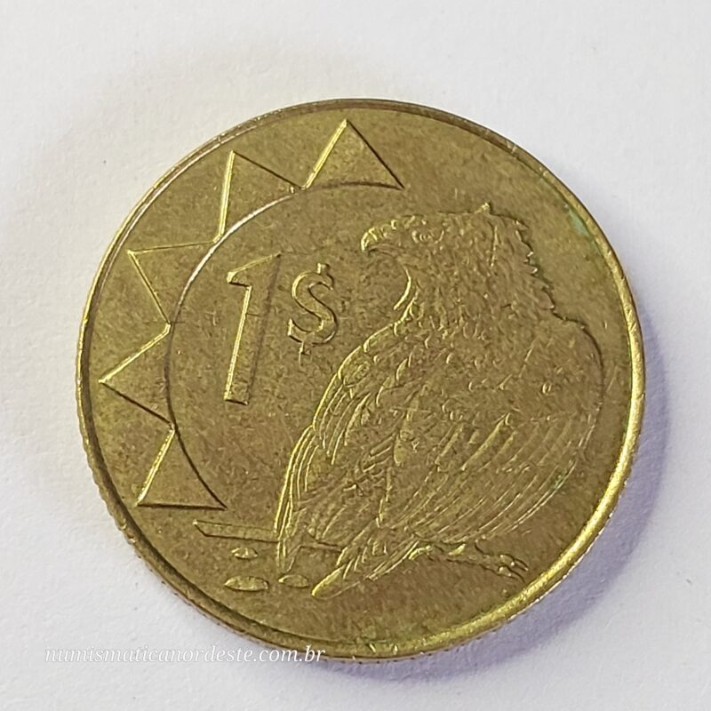 Moeda Namíbia 1 Dólar 1998 - Águia Pescadora - Imagem 8