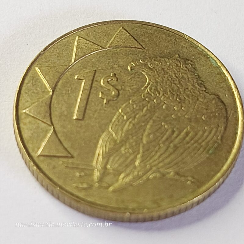 Moeda Namíbia 1 Dólar 1998 - Águia Pescadora - Imagem 6