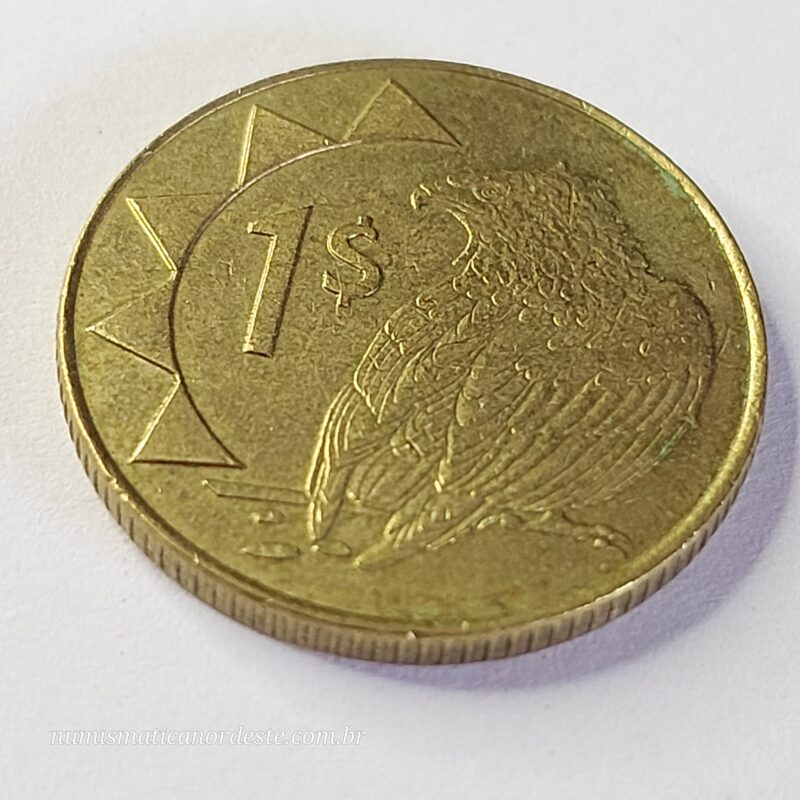 Moeda Namíbia 1 Dólar 1998 - Águia Pescadora - Imagem 4