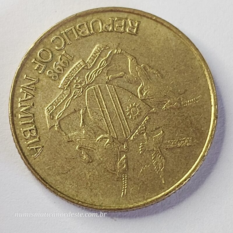 Moeda Namíbia 1 Dólar 1998 - Águia Pescadora - Imagem 9